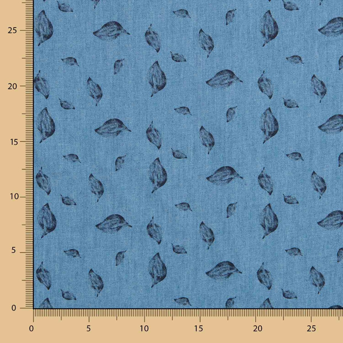 Denim Coton Feuilles - Ribes y Casals