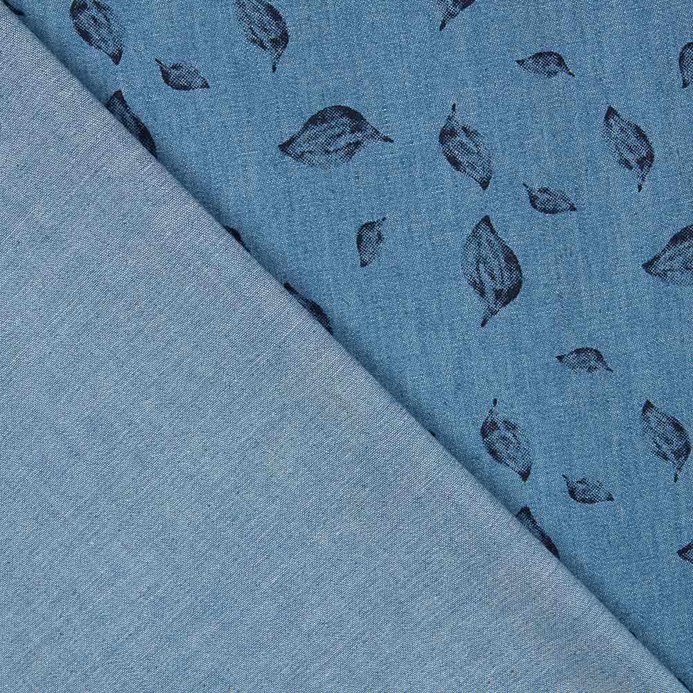 Denim Coton Feuilles - Ribes y Casals