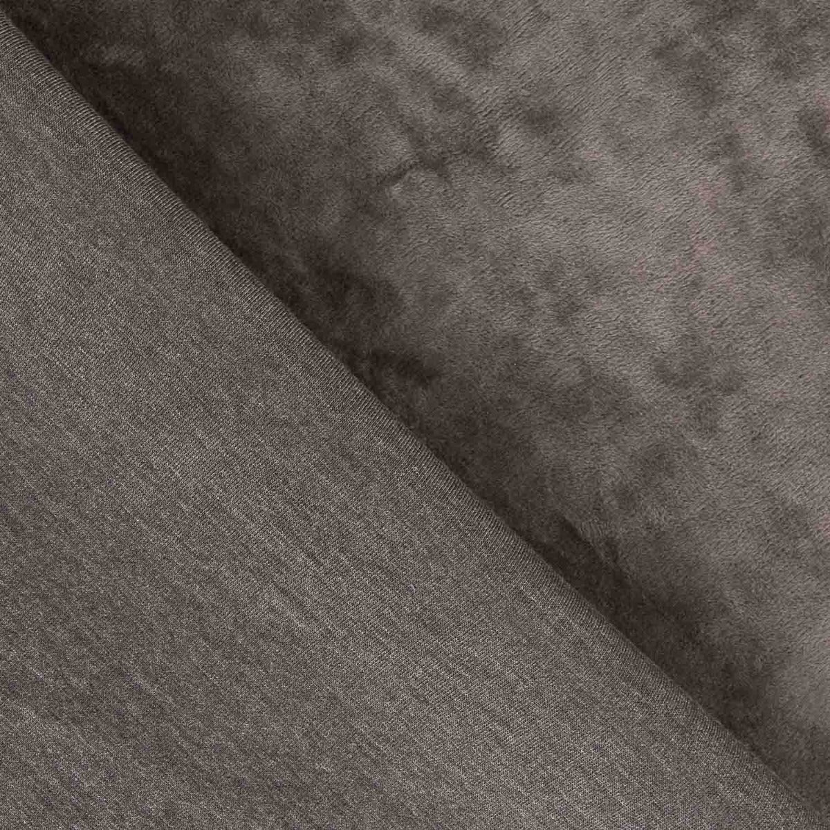 Minky et polaire double face – Gris moyen - Ribes y Casals
