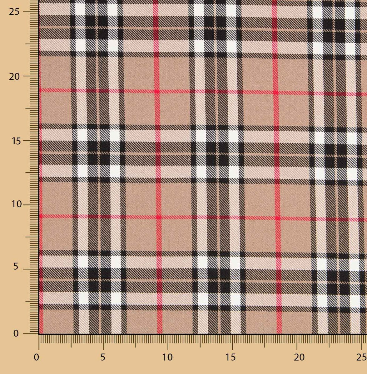 Double Face Carreaux Écossais Camel - Ribes y Casals