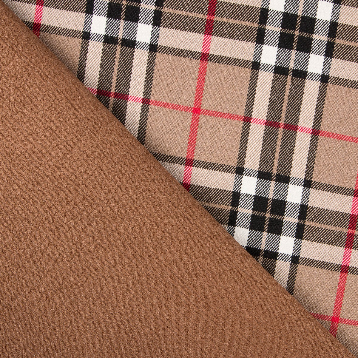 Double Face Carreaux Écossais Camel - Ribes y Casals