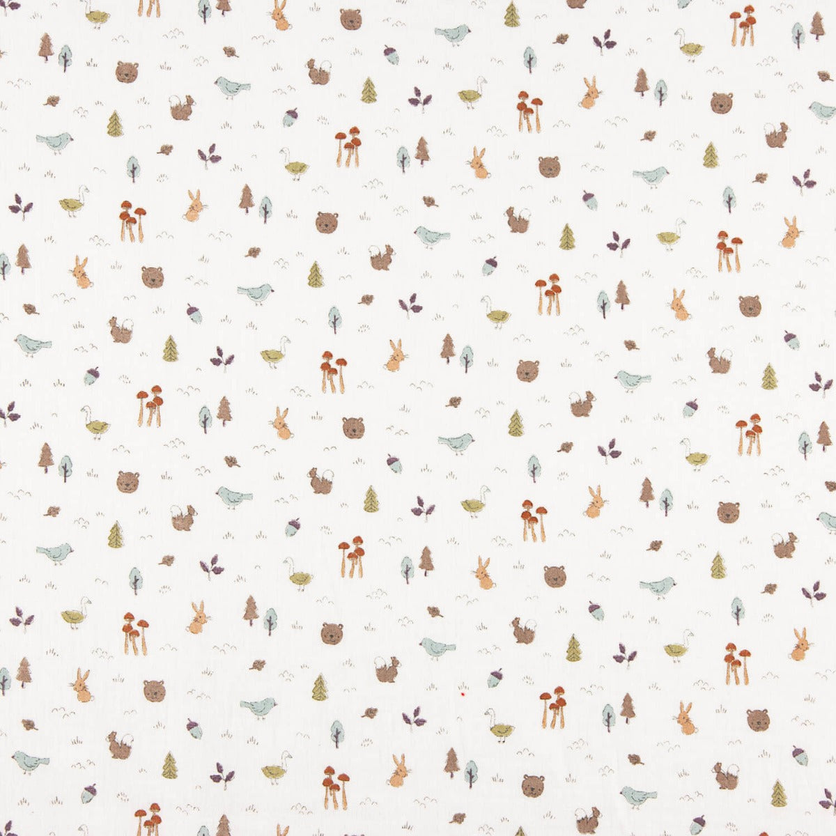 Tissu double gaze de coton imprimé d&#39;animaux - Ribes y Casals