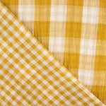 Double Gaze Vichy Réversible Jaune Foncé - Ribes y Casals