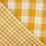Double Gaze Vichy Réversible Jaune Foncé - Ribes y Casals