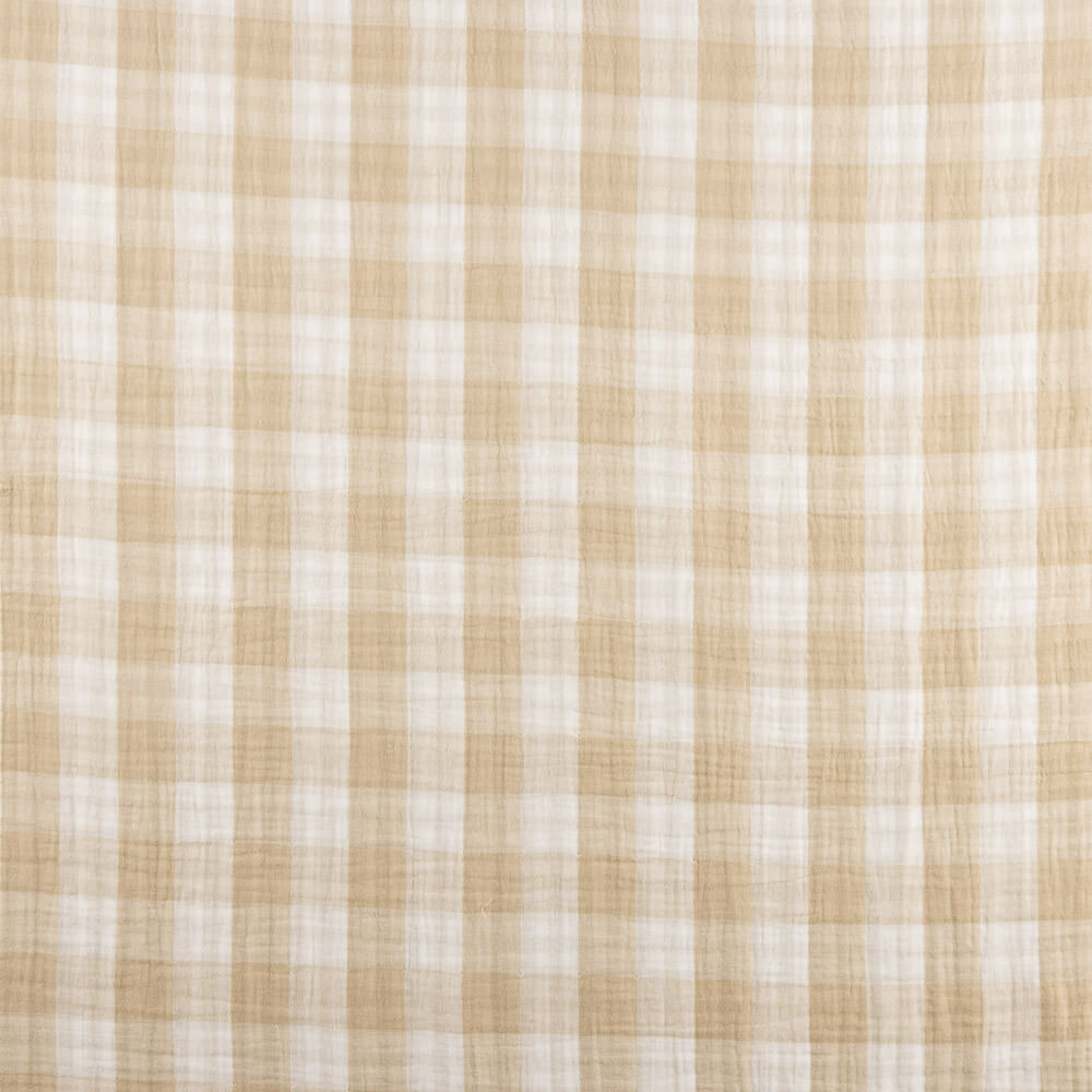 Double Gaze Vichy Réversible Sable - Ribes y Casals