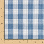 Double Gaze Réversible Vichy Bleu Denim Foncé - Ribes y Casals