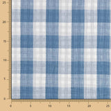 Double Gaze Réversible Vichy Bleu Denim Foncé - Ribes y Casals