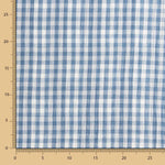 Retal Doble Gasa Vichy Reversible Azul 110x150cm - Ribes y Casals