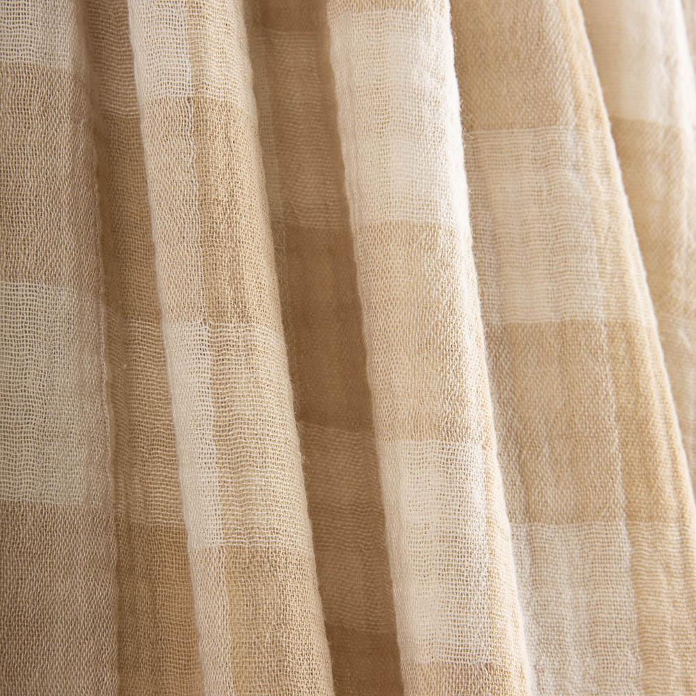 Double Gaze Vichy Réversible Beige - Ribes y Casals