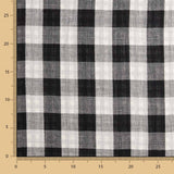 Double Chiffon Vichy Réversible Noir - Ribes y Casals