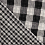 Double Chiffon Vichy Réversible Noir - Ribes y Casals