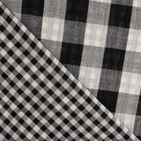 Double Chiffon Vichy Réversible Noir - Ribes y Casals