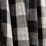 Double Chiffon Vichy Réversible Noir - Ribes y Casals