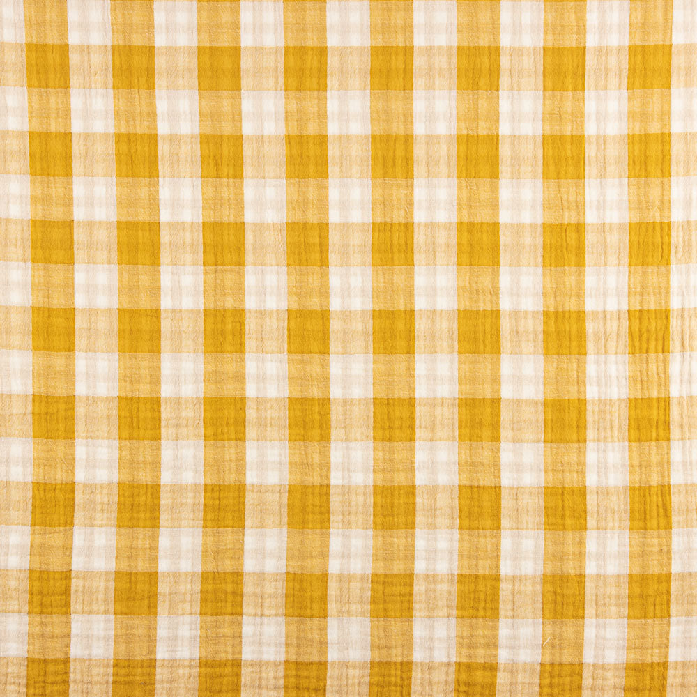 Double Chiffon Vichy Révélable Ocre - Ribes y Casals