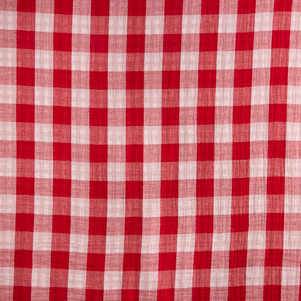 Double Gaze Vichy Réversible Rouge - Ribes y Casals