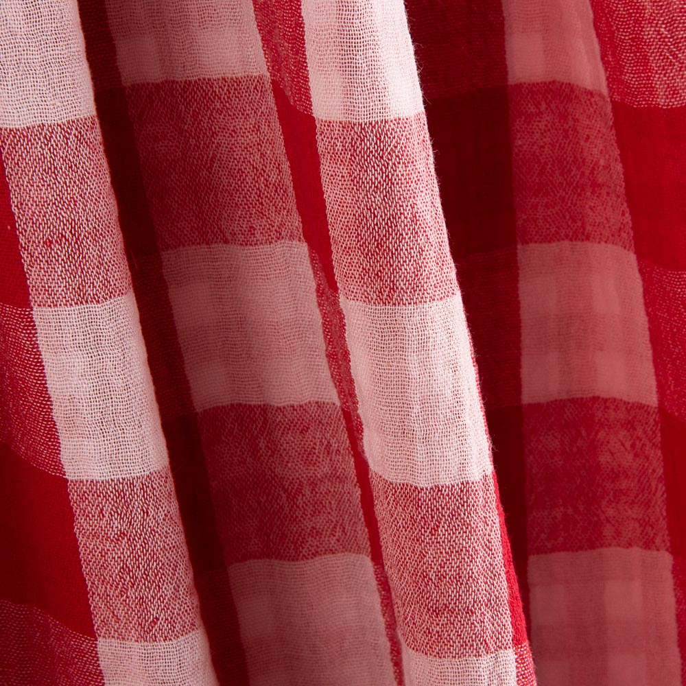 Double Gaze Vichy Réversible Rouge - Ribes y Casals