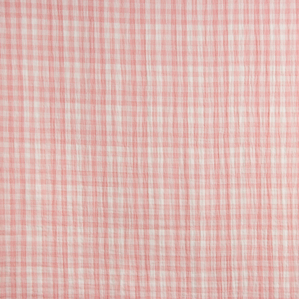 Double Gaze Vichy Réversible Rose - Ribes y Casals