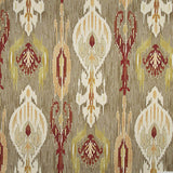 Toile de coton effet lin Ikat oriental taupe - Ribes y Casals