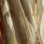Toile de coton effet lin Ikat oriental taupe - Ribes y Casals