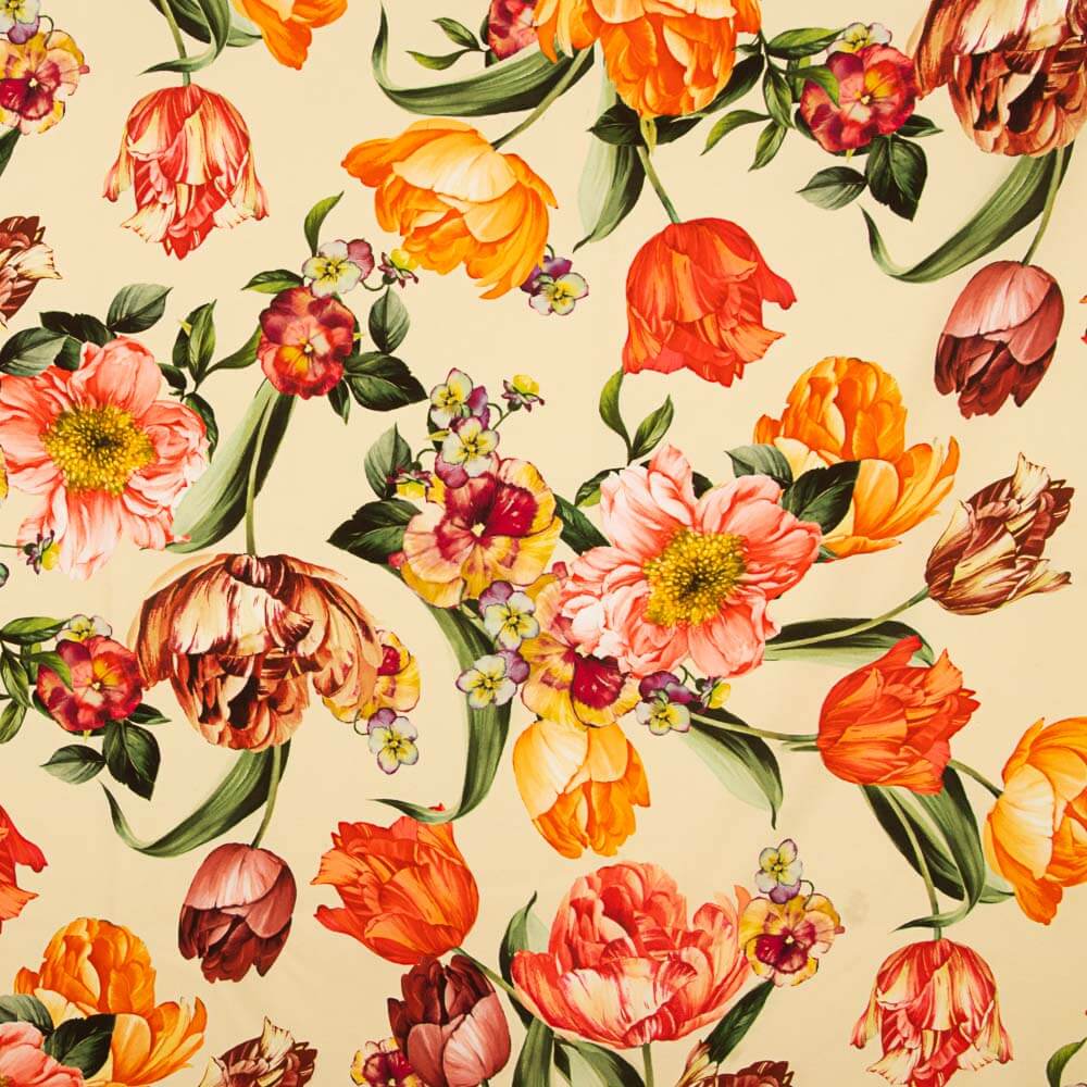 Trench extensible Tulips écru - Ribes y Casals