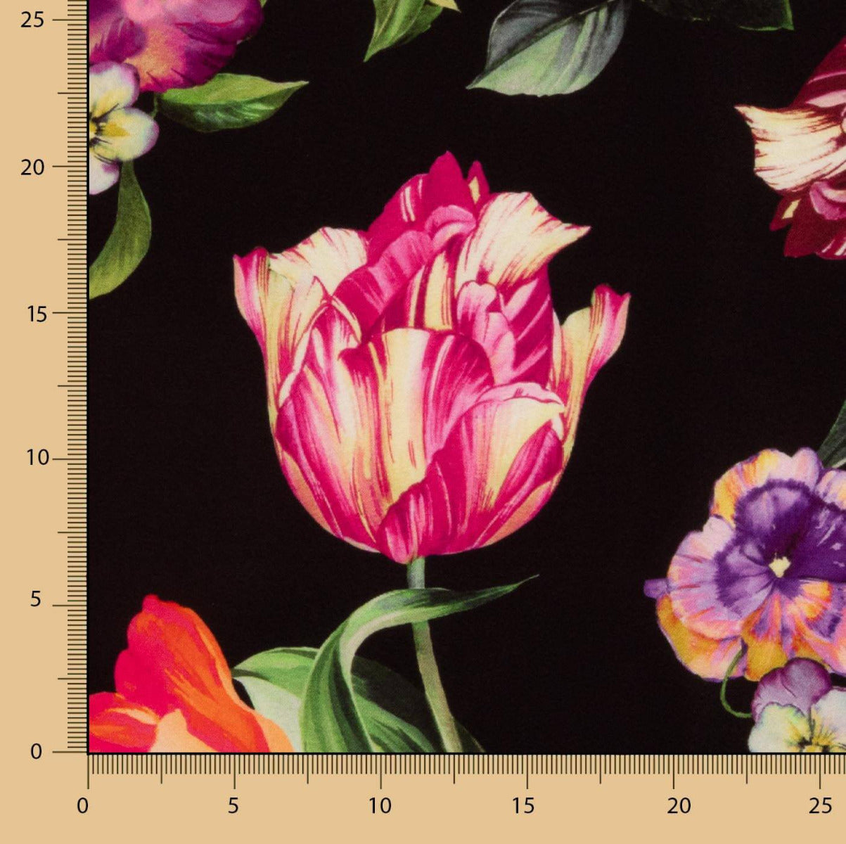 Trench stretch Tulips noir - Ribes y Casals