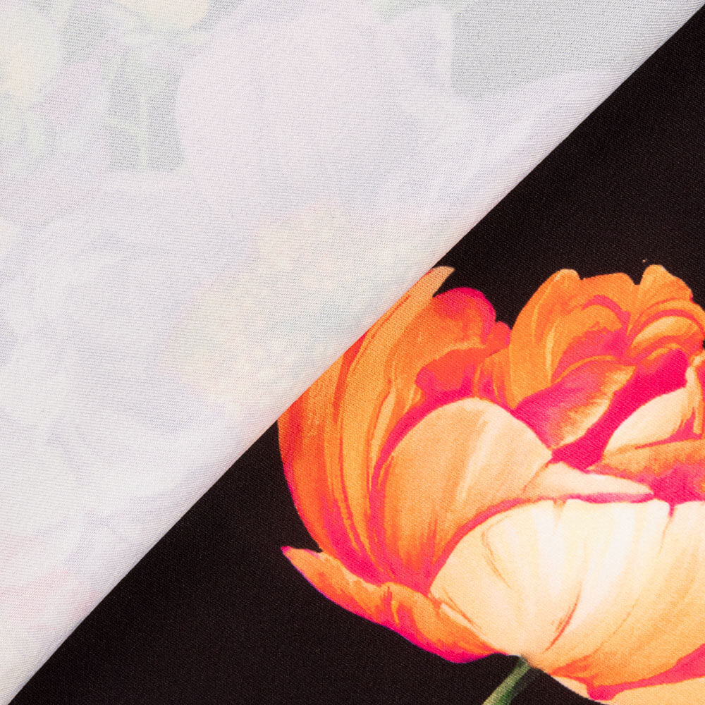 Trench stretch Tulips noir - Ribes y Casals