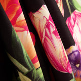 Trench stretch Tulips noir - Ribes y Casals