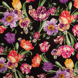 Trench stretch Tulips noir - Ribes y Casals