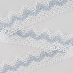 Dentelle Passementerie Blanc-Bleu 20mm - Ribes y Casals
