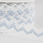 Dentelle Passementerie Blanc-Bleu 20mm - Ribes y Casals