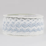 Dentelle Passementerie Blanc-Bleu 20mm - Ribes y Casals