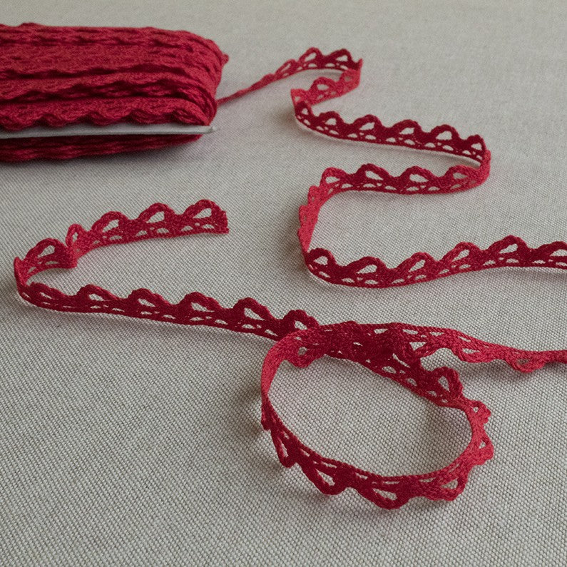 Dentelle Passementerie Rouge 10mm - Ribes y Casals