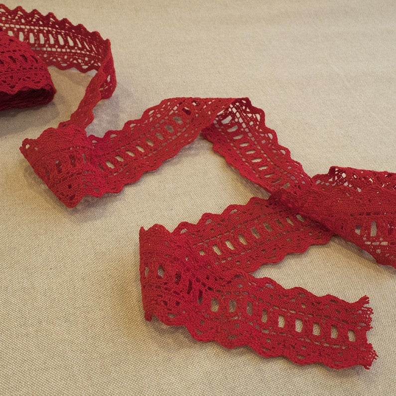 Dentelle Passementerie Rouge 55mm - Ribes y Casals