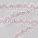Dentelle Passementerie Rose Blanc 20mm - Ribes y Casals