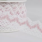 Dentelle Passementerie Rose Blanc 20mm - Ribes y Casals