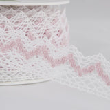 Dentelle Passementerie Rose Blanc 20mm - Ribes y Casals
