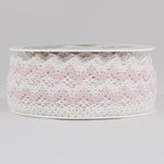 Dentelle Passementerie Rose Blanc 20mm - Ribes y Casals