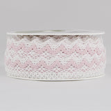 Dentelle Passementerie Rose Blanc 20mm - Ribes y Casals