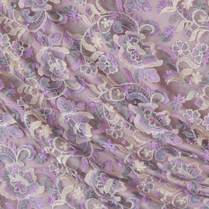 Dentelle Brodée Mauve - Ribes y Casals