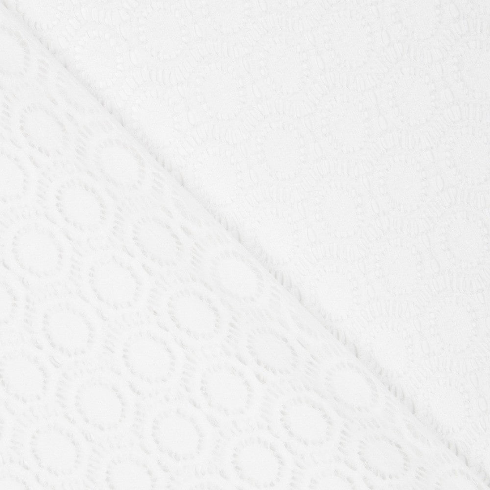 Dentelle Élastique Géométrique Blanc - Ribes y Casals