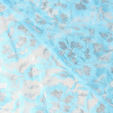 Dentelle Lurex Lace Blue Silver - Ribes y Casals