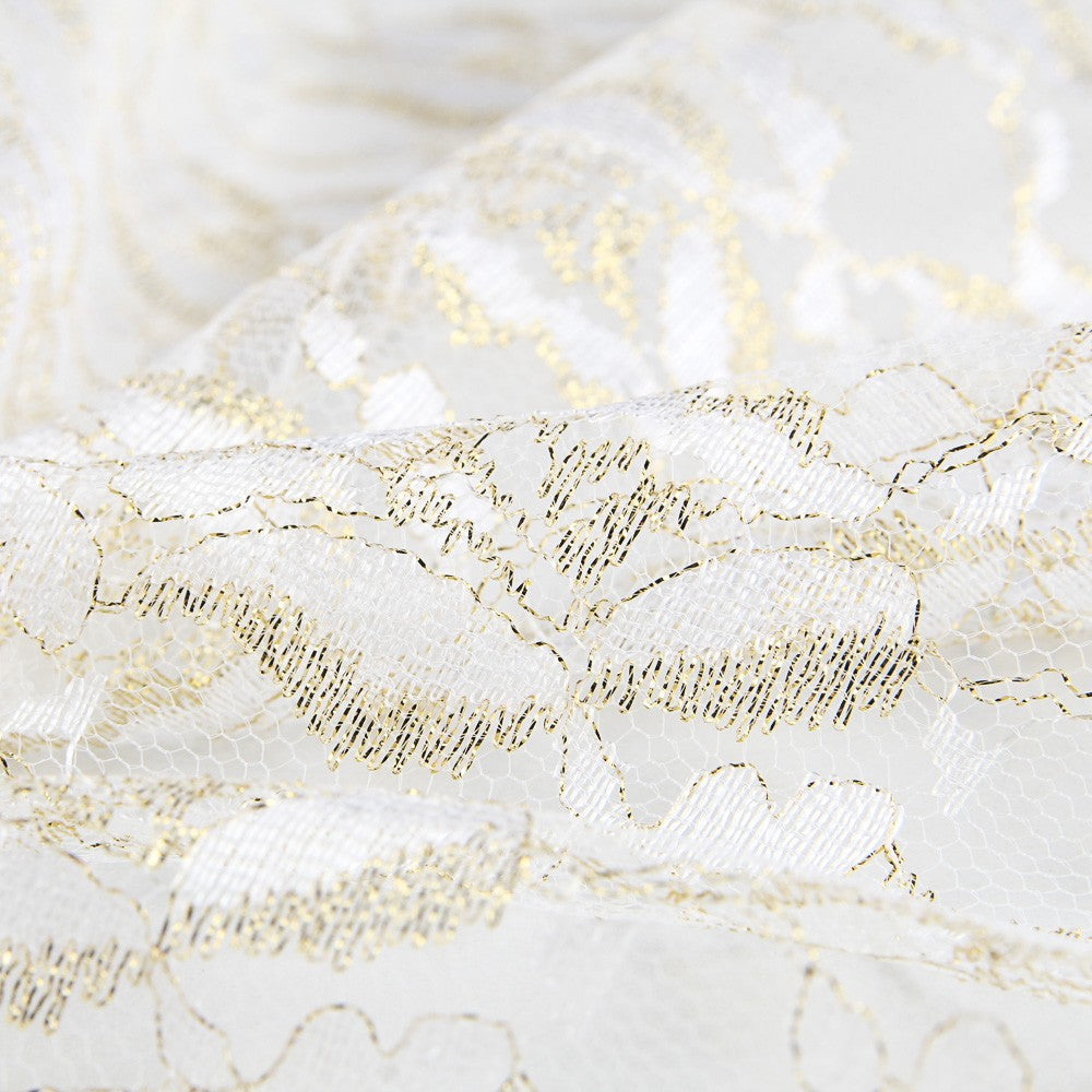 Dentelle Lurex Or Blanc - Ribes y Casals