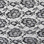 Retal Encaje Lurex Negro Plata 100x100 cm - Ribes y Casals