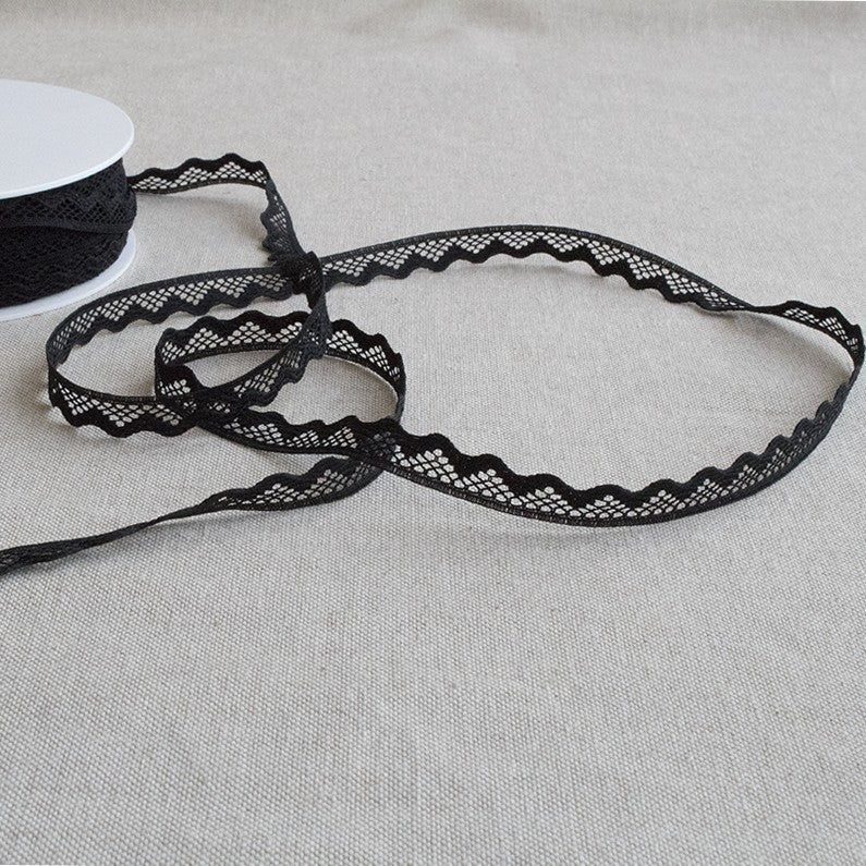 Dentelle Nylon Noir 12mm - Ribes y Casals