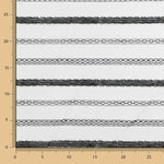 Tissu Dentelle Florale Blanche Bayadère - Ribes y Casals