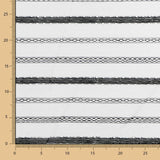 Tissu Dentelle Florale Blanche Bayadère - Ribes y Casals