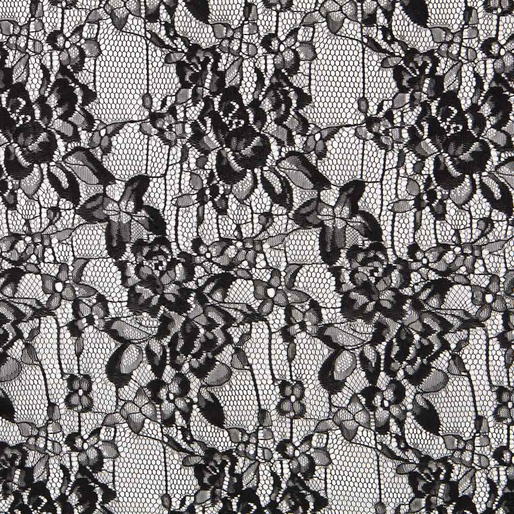 Dentelle Fine Fleurie Noire - Ribes y Casals
