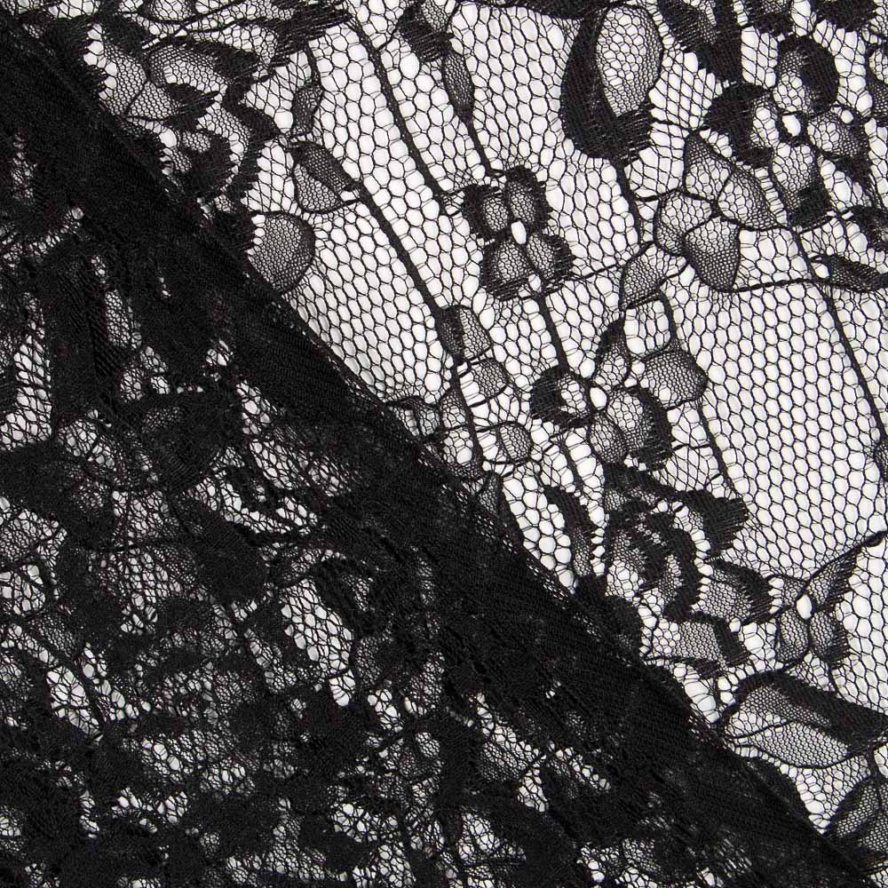 Dentelle Fine Fleurie Noire - Ribes y Casals