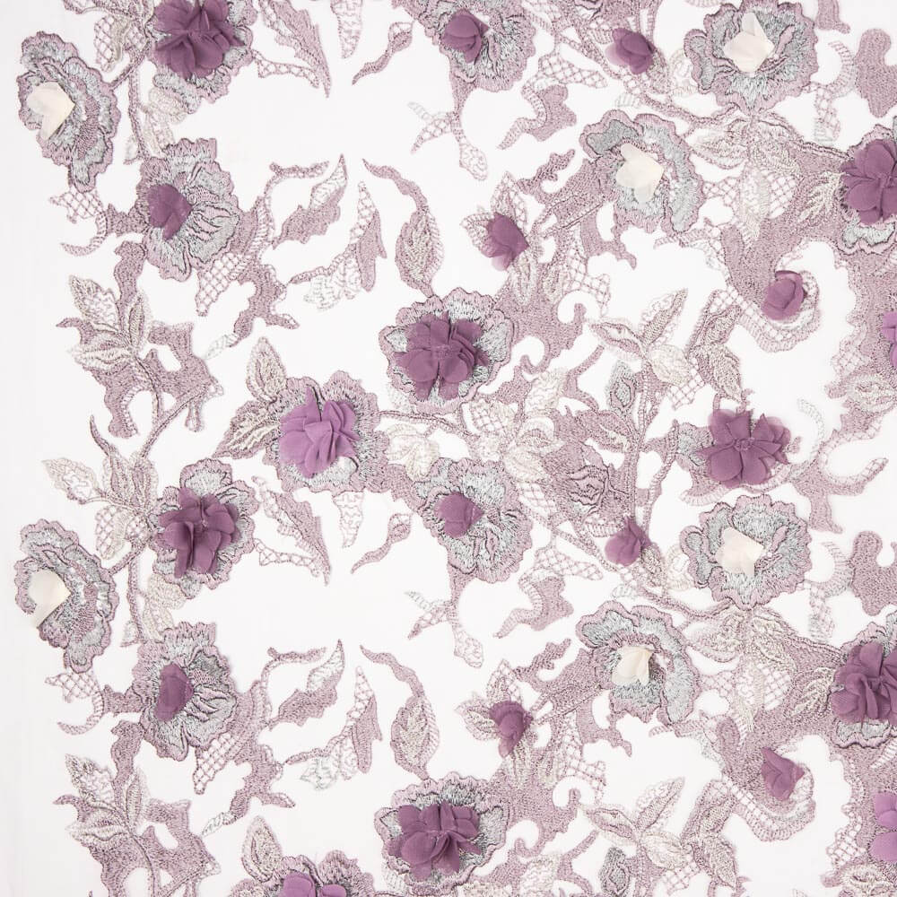 Dentelle Fantaisie Lurex Lilas - Ribes y Casals
