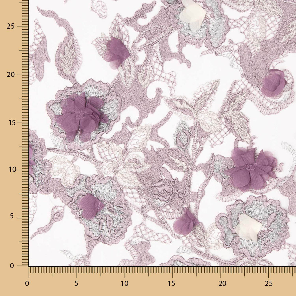 Dentelle Fantaisie Lurex Lilas - Ribes y Casals